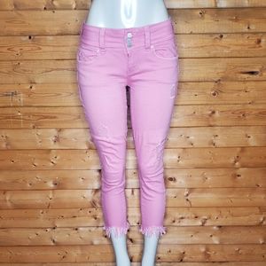 ❤️YMI Skinny ankle jeans stretch distressed butt lifter tummy reduce Siz…